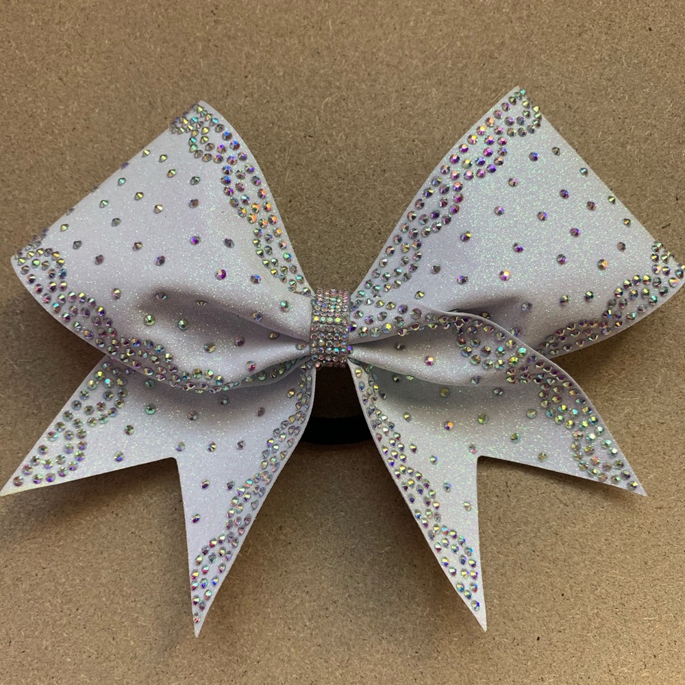 White “Bridal” Cheer Bow